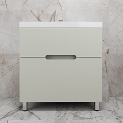 Style Line Тумба с раковиной Матис 80 олива – фотография-3